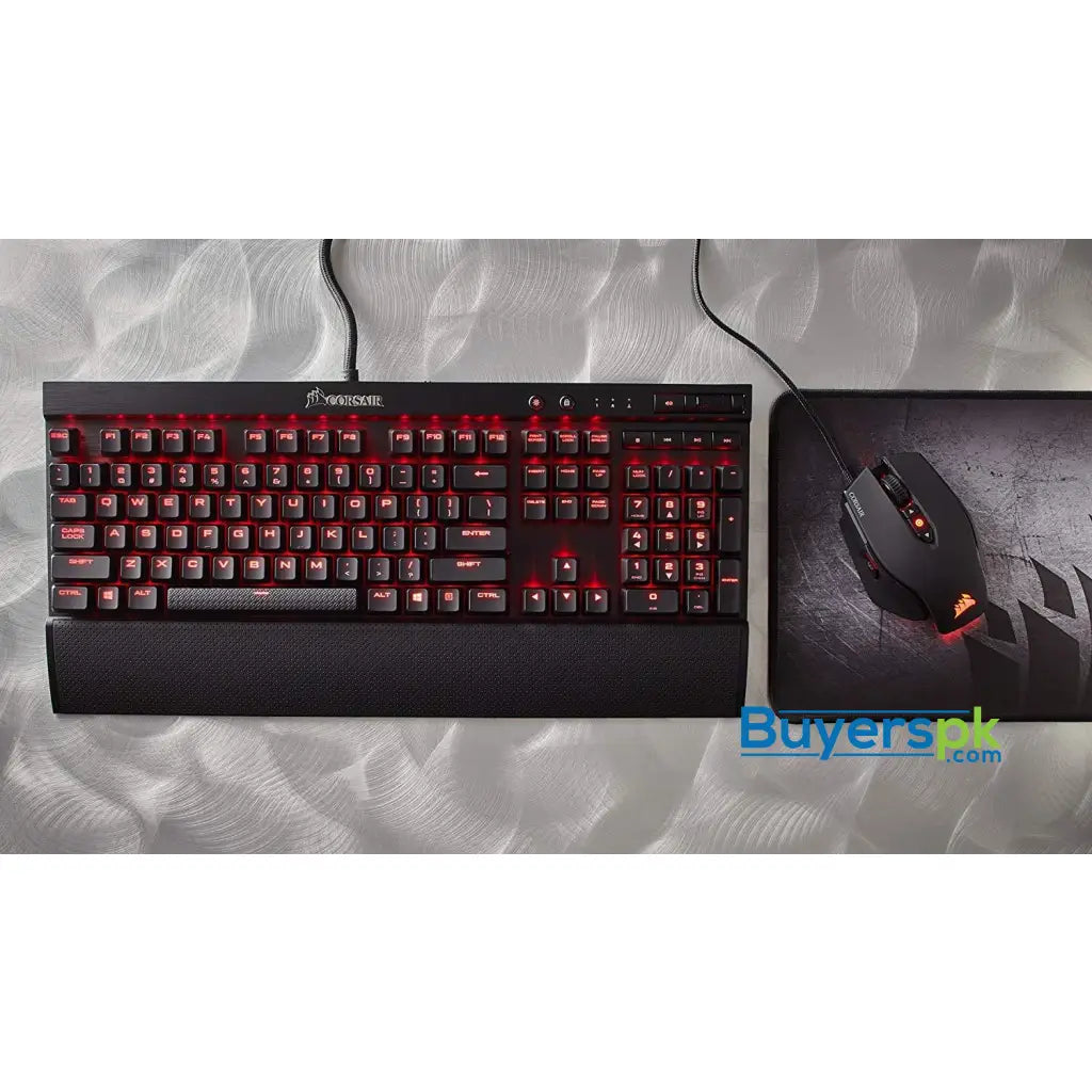 CORSAIR K70 LUX Mechanical Gaming Keyboard - Backlit Red LED - USB Passthrough & Media Controls - Linear & Quiet - Cherry MX Red - Keyboard CORSAIR K70 LUX Mechanical Gaming Keyboard - Backlit Red LED - USB Passthrough & Media Controls - Linear & Quiet - Cherry MX Red - Keyboard